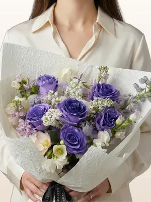 Bó Hồng Tím Thủy Chung