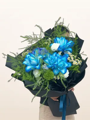 Bó Hồng Xanh Dương Mini